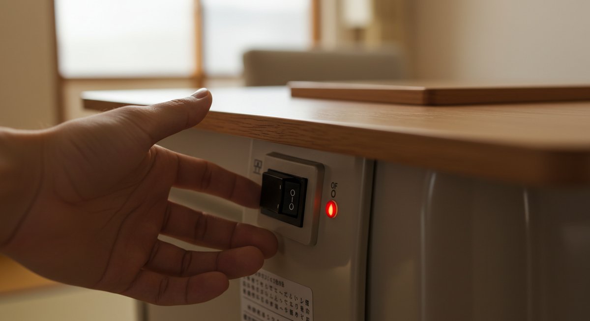 こたつ 消し 忘れ 不安